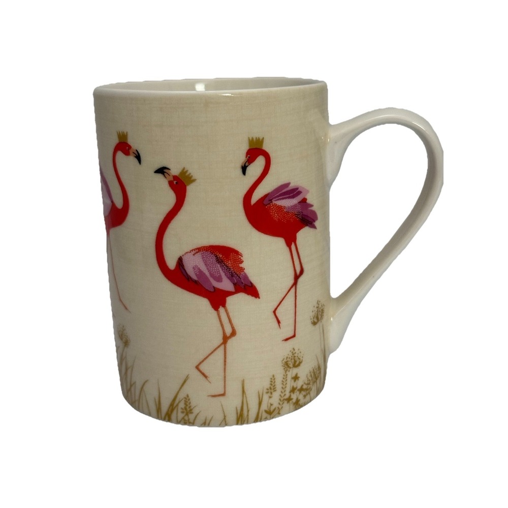 FLAMINGO Mug Sara Miller London For Portmeirion 10oz Coffee Mug Cup EUC